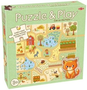 Puzzle z gąs: Kot na farmie