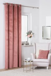 Dekorační velvet závěs na kroužky CRISTAL 135x260 cm, růžová (cena za 1 kus) MyBestHome