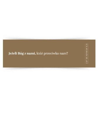 Zakładka duża - Jeżeli Bóg z nami