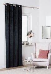 Dekorační velvet závěs na kroužky CRISTAL 135x260 cm, černá (cena za 1 kus) MyBestHome