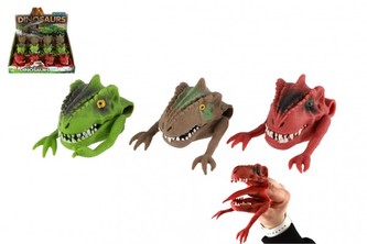 Maňásek dinosaurus 6x8cm silikon 3 barvy 12ks v boxu