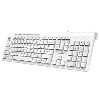 Genius Slimstar 230, klávesnice CZ/SK, klasická, drátová (USB), bílá