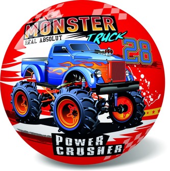 Míč Super cars monster truck nafouknutý 23cm v síťce