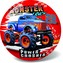 Míč Super cars monster truck nafouknutý 23cm v síťce