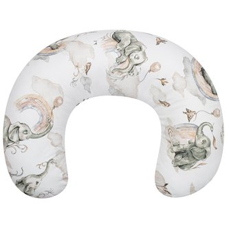 Kojící polštář New Baby Sloníci bílo-šedý