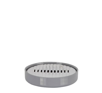 Mýdlenka kulatá šedá 13x13x3cm