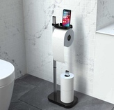 Stojan na toaletní papír černý 73x25x16cm