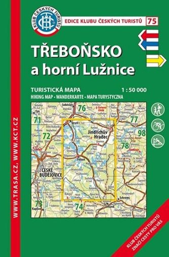 Třeboňsko,horní Lužnice /KČT 75 1:50T Turistická mapa