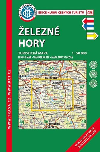 Železné hory /KČT 45 1:50T Turistická mapa
