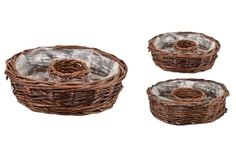 Koš proutěný aranžovací sada 2 ks