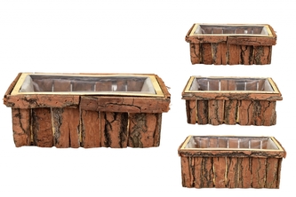 Květináč z kůry sada 3 ks