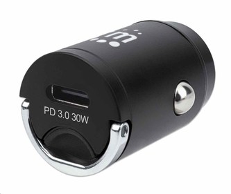Manhattan nabíječka do auta- 30 W, USB-C, černá