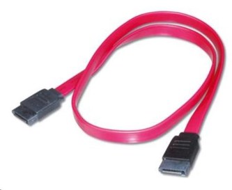 PremiumCord 1,0m datový kabel SATA 1.5/3.0 GBit/s červený