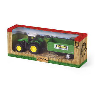 Traktor kovový s vlečkou 4 druhy