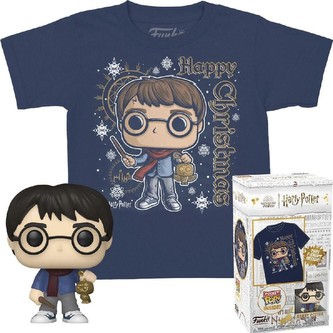 Funko Pocket POP! & Tee: Harry Potter - Holiday Harry dětské L