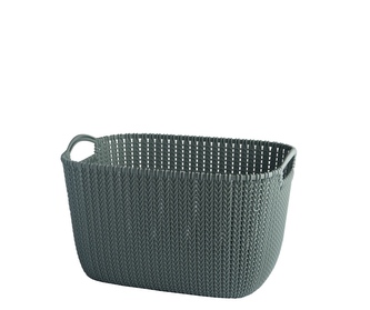 Košík KNIT obdélník  8L sv šedá 29x22x16cm