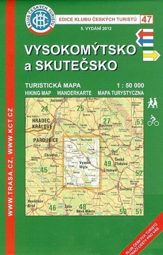Vysokomýtsko, Skutečsko /KČT 47 1:50T Turistická mapa