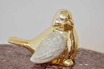 Zlatý ptáček 11x14,5x9 cm