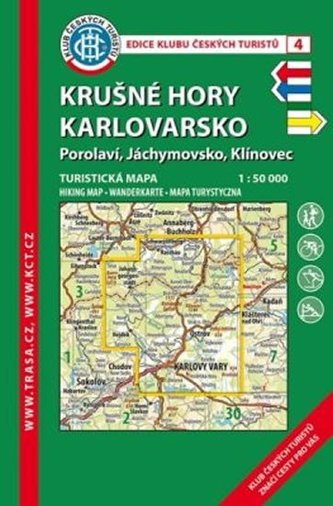 Krušné hory-Karlovarsko /KČT 4 1:50T Turistická mapa