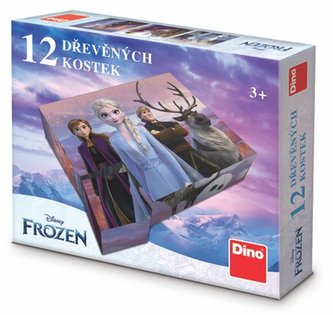 Ledové království II - Dřevěné kostky 12 ks