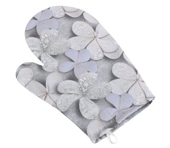 Kuchyňská chňapka - šedý květ - chňapka 28x18 cm