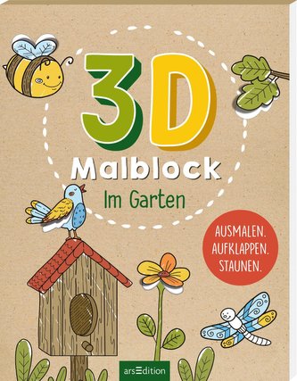 3D-Malblock - Im Garten
