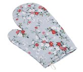 Kuchyňská chňapka - kvítí na šedé - chňapka 28x18 cm