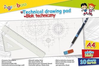 Blok techniczny A4/10K biały