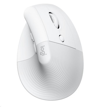 Logitech Lift Vertical Ergonomic Mouse for Business, Mac, off-white/pale grey