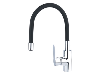 BALLETTO baterie umyvadlová, stojánková s flexibilním ramínkem, 35mm, černá