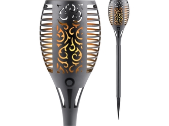 EXTOL LIGHT pochodeň LED s plamenem, 58cm, solární nabíjení, 33 LED