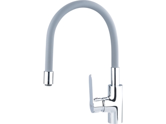 BALLETTO baterie umyvadlová, stojánková s flexibilním ramínkem, 35mm, šedá