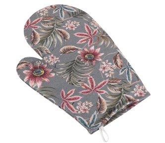 Kuchyňská chňapka - mučenka - šedá, vínová - chňapka 28x18 cm