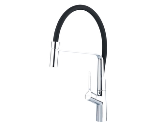 BALLETTO baterie umyvadlová, stojánková s flexibilním ramínkem, 25mm, černá