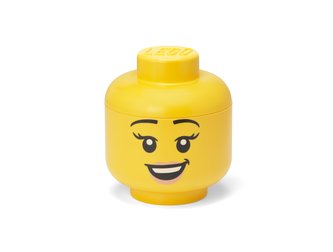 LEGO úložná hlava (velikost S) - šťastná dívka