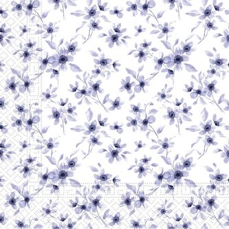 UBROUSKY 3VRSTVÉ MODRÉ KVĚTY 33X33CM