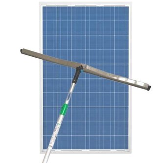 Stěrka na solární panely s nastavitelným kloubovým spojením a teleskopickou tyčí 2 x 2 m