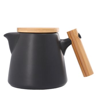 Konvička| LARRA | s bambusovou rukojetí | černá | 1 l | AW21 998991