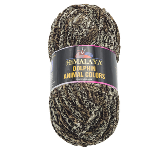 Příze DOLPHIN animal color - zvířecí kůže - hnědá, šedá - 100g / 90 m