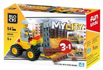 Klocki Blocki My City 3w1 54 el.