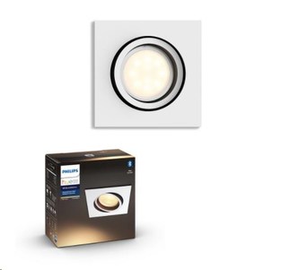 PHILIPS MILLISKIN Zapuštěné bodové svítidlo, čtvercové, Hue White ambiance,230V,1x5.5W GU10, Bílá,rozšíření (5042131P9)