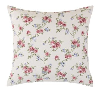 Povláček DITA - pnoucí růžička - růžová, režná, zelená - 45x45 cm