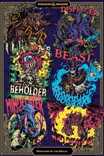 Plakát Dungeons & Dragons - Monsters of the Realm