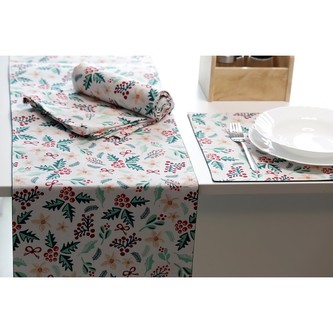 HOME ELEMENTS Prostírání běhoun 33*130 cm, Cesmína