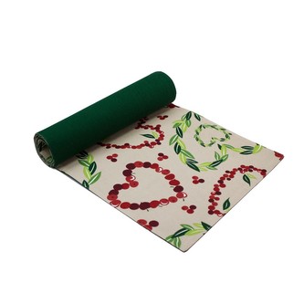 HOME ELEMENTS Prostírání běhoun 33*130 cm, vánoční srdíčka