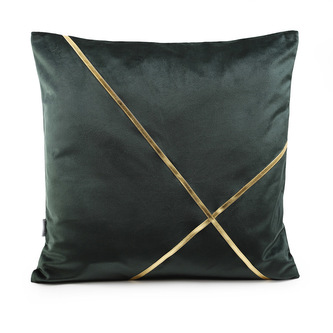 Povlak na polštář | GILZA | se zlatým pruhem zelený | 45x45 cm | AW22 823225