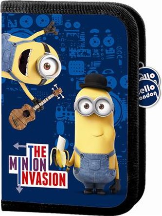 Piórnik Dwuklapkowy bez Wyposażenia Minionki Niebieski 2016 Piórnik Dwuklapkowy bez Wyposażenia Minionki Niebieski 2016