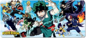 Herní podložka na stůl My Hero Academia: Koláž a logo (80 x 35 cm)