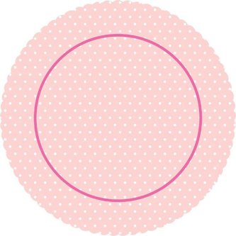 Barevná dortová podložka růžová 27cm - Alvarak