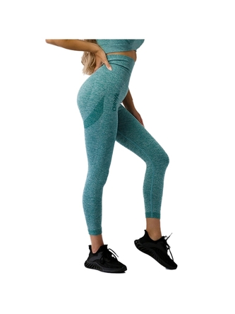 Ostrovit - Dámské leginy bezešvé zelené - velikost XS